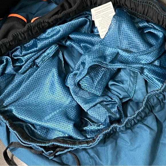 Nike Mens Swim Trunks Size XL Blue Orange Swoosh Logo Drawstring Beach Swimming - Picture 7 of 12